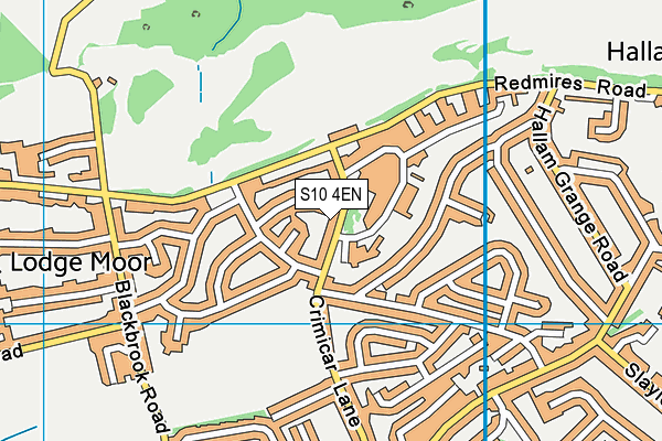 S10 4EN map - OS VectorMap District (Ordnance Survey)