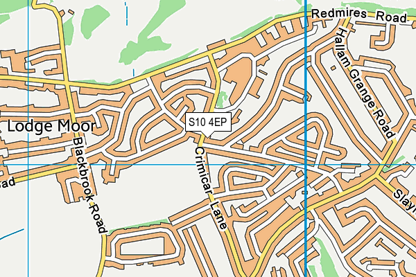 S10 4EP map - OS VectorMap District (Ordnance Survey)