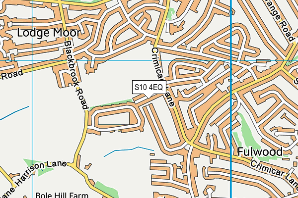 S10 4EQ map - OS VectorMap District (Ordnance Survey)