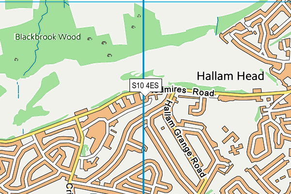 S10 4ES map - OS VectorMap District (Ordnance Survey)