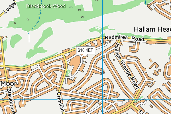 S10 4ET map - OS VectorMap District (Ordnance Survey)