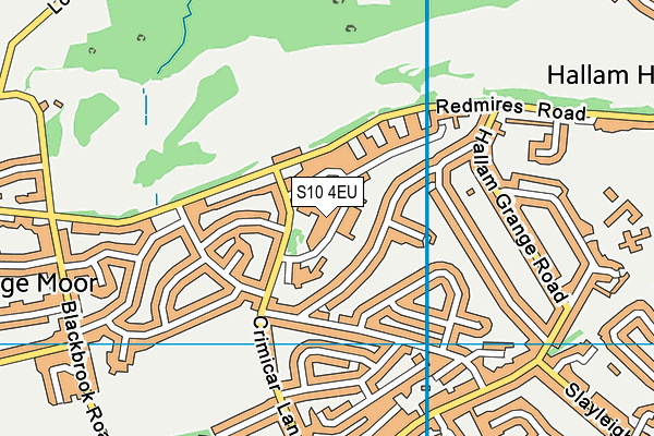 S10 4EU map - OS VectorMap District (Ordnance Survey)