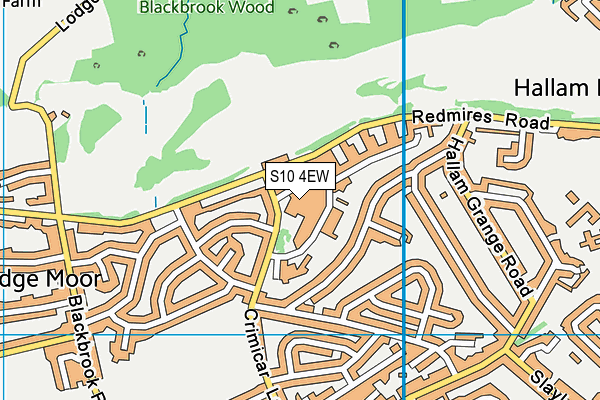 S10 4EW map - OS VectorMap District (Ordnance Survey)