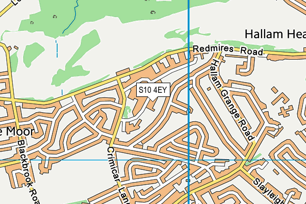 S10 4EY map - OS VectorMap District (Ordnance Survey)