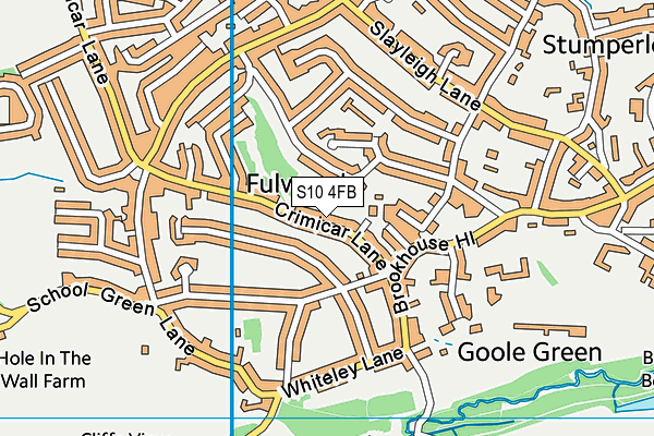 S10 4FB map - OS VectorMap District (Ordnance Survey)