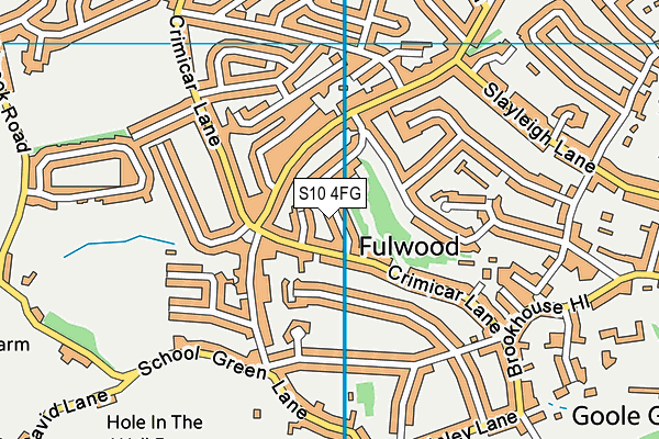 S10 4FG map - OS VectorMap District (Ordnance Survey)
