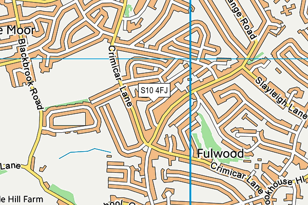 S10 4FJ map - OS VectorMap District (Ordnance Survey)