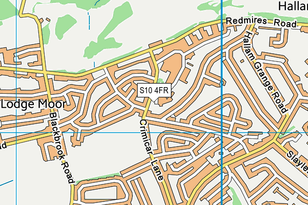 S10 4FR map - OS VectorMap District (Ordnance Survey)