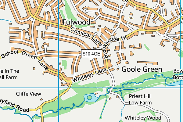 S10 4GE map - OS VectorMap District (Ordnance Survey)