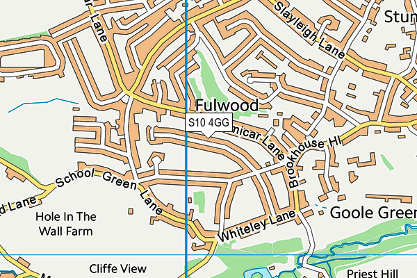 S10 4GG map - OS VectorMap District (Ordnance Survey)