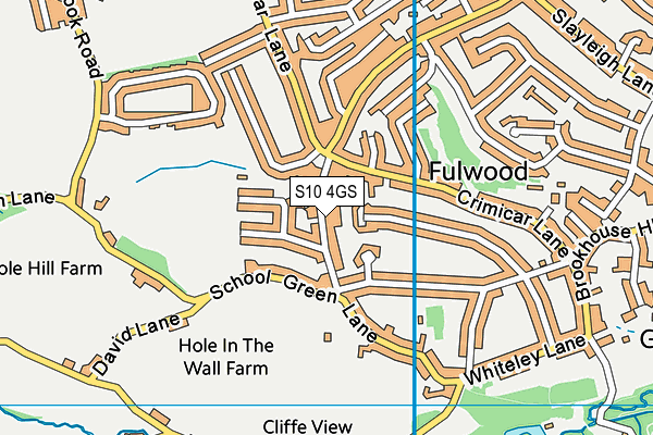 S10 4GS map - OS VectorMap District (Ordnance Survey)