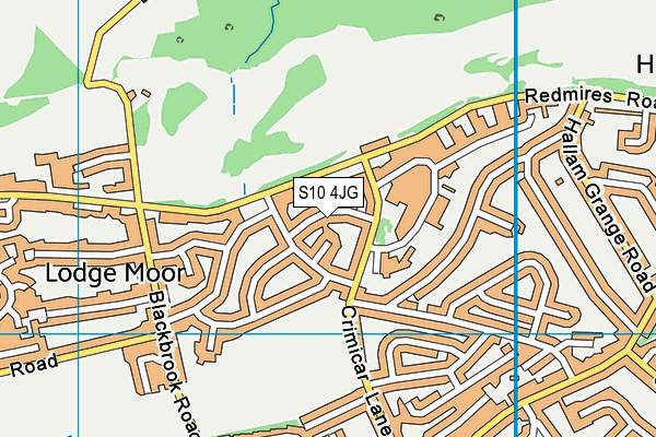 S10 4JG map - OS VectorMap District (Ordnance Survey)