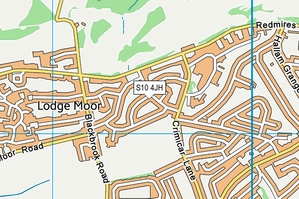 S10 4JH map - OS VectorMap District (Ordnance Survey)