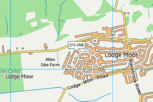 S10 4NB map - OS VectorMap District (Ordnance Survey)