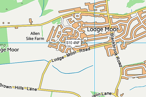 S10 4NF map - OS VectorMap District (Ordnance Survey)