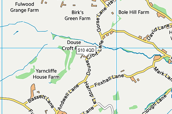 S10 4QD map - OS VectorMap District (Ordnance Survey)