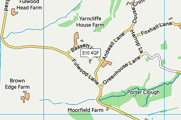 S10 4QF map - OS VectorMap District (Ordnance Survey)