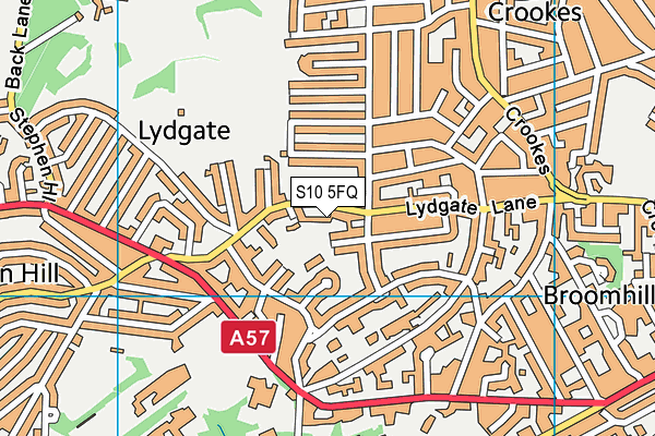 Lydgate Infant School map (S10 5FQ) - OS VectorMap District (Ordnance Survey)
