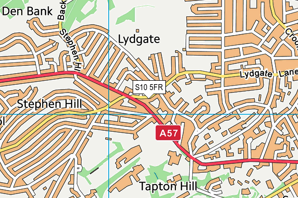 S10 5FR map - OS VectorMap District (Ordnance Survey)