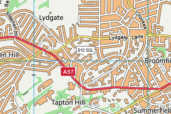 S10 5GL map - OS VectorMap District (Ordnance Survey)