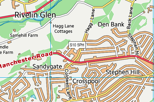 S10 5PH map - OS VectorMap District (Ordnance Survey)