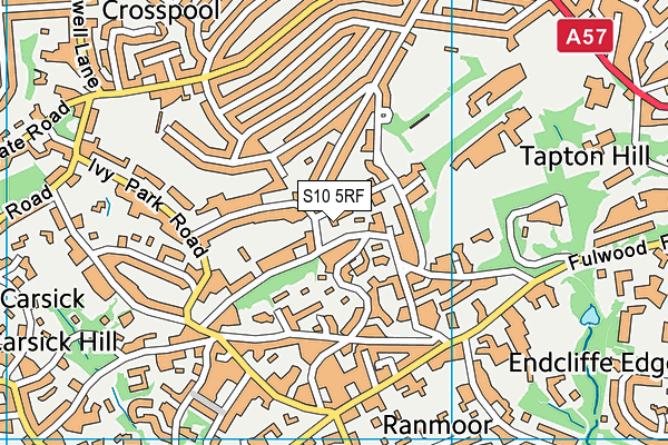S10 5RF map - OS VectorMap District (Ordnance Survey)