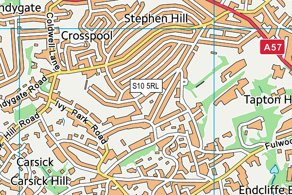 S10 5RL map - OS VectorMap District (Ordnance Survey)