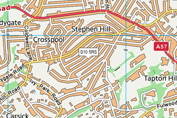 S10 5RS map - OS VectorMap District (Ordnance Survey)