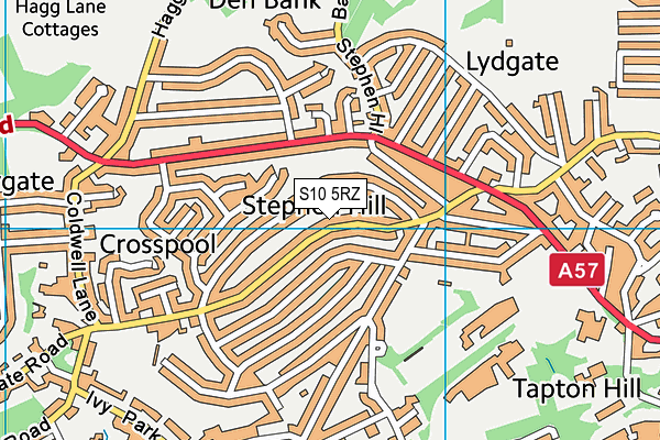 S10 5RZ map - OS VectorMap District (Ordnance Survey)