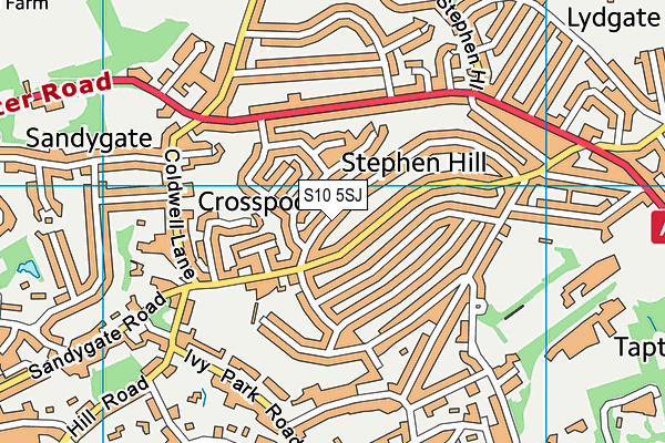 S10 5SJ map - OS VectorMap District (Ordnance Survey)