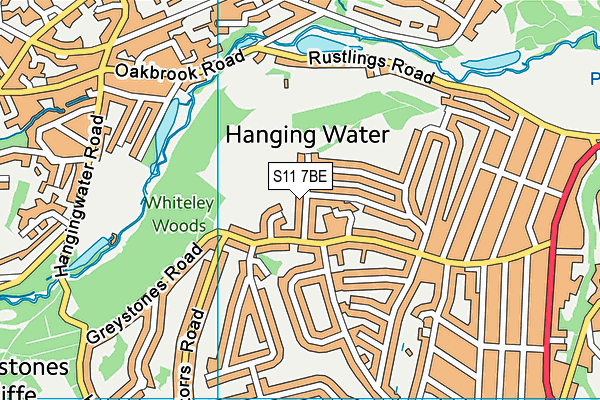 Bingham Park map (S11 7BE) - OS VectorMap District (Ordnance Survey)