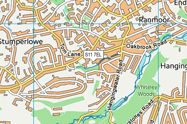 S11 7EL map - OS VectorMap District (Ordnance Survey)