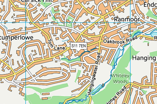 S11 7EN map - OS VectorMap District (Ordnance Survey)