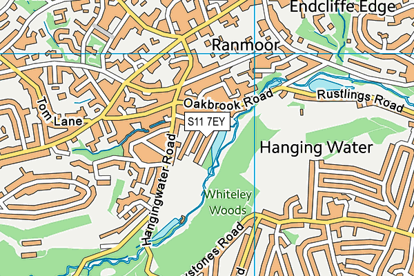 S11 7EY map - OS VectorMap District (Ordnance Survey)