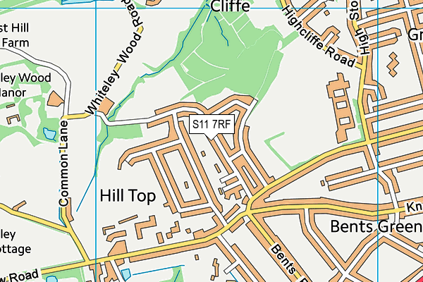 S11 7RF map - OS VectorMap District (Ordnance Survey)