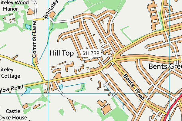 S11 7RP map - OS VectorMap District (Ordnance Survey)