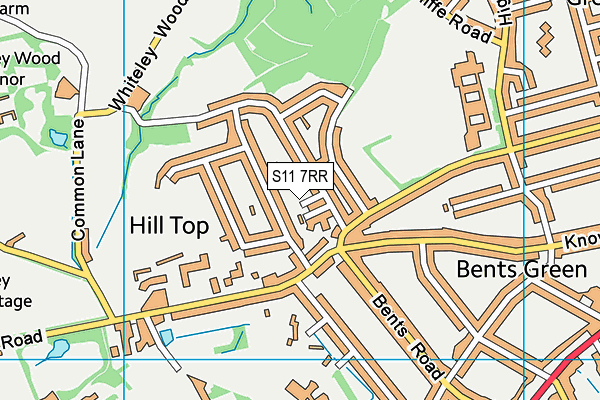 S11 7RR map - OS VectorMap District (Ordnance Survey)