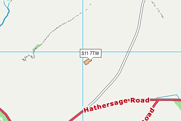 S11 7TW map - OS VectorMap District (Ordnance Survey)