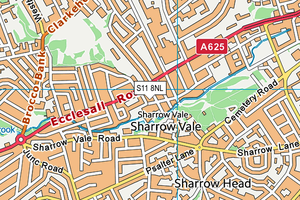 S11 8NL map - OS VectorMap District (Ordnance Survey)