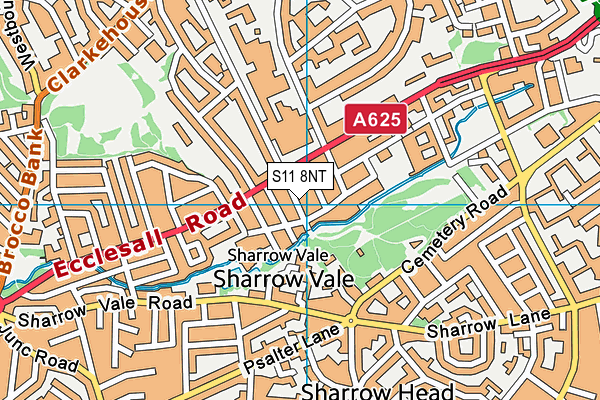 S11 8NT map - OS VectorMap District (Ordnance Survey)