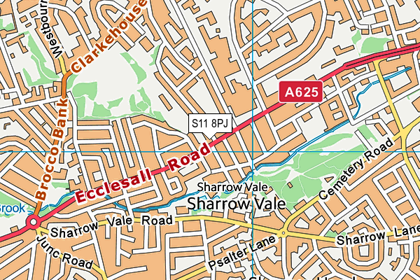 S11 8PJ map - OS VectorMap District (Ordnance Survey)