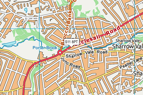 S11 8PT map - OS VectorMap District (Ordnance Survey)