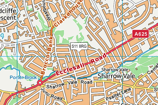 S11 8RG map - OS VectorMap District (Ordnance Survey)