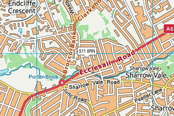 S11 8RN map - OS VectorMap District (Ordnance Survey)