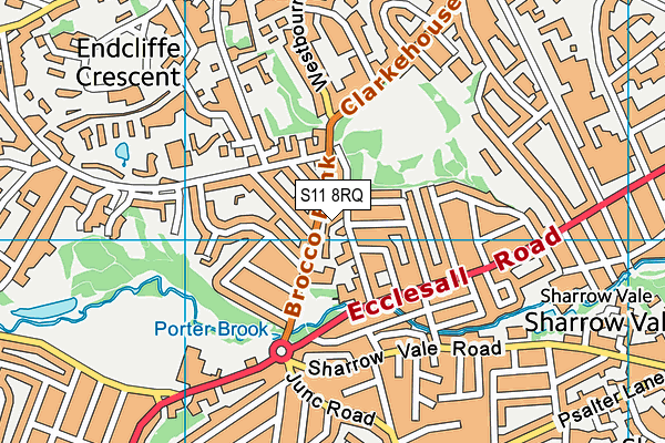 S11 8RQ map - OS VectorMap District (Ordnance Survey)