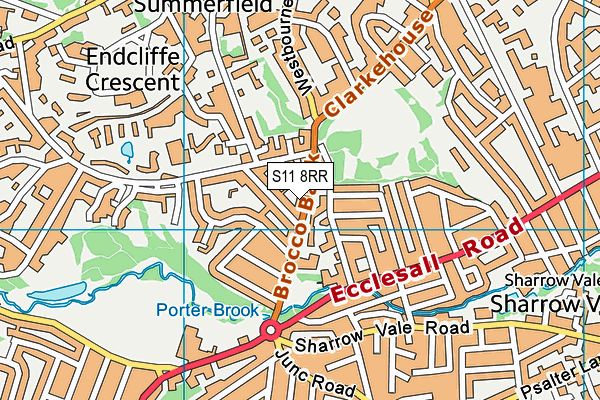 S11 8RR map - OS VectorMap District (Ordnance Survey)