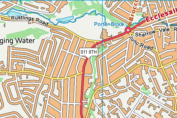 S11 8TH map - OS VectorMap District (Ordnance Survey)