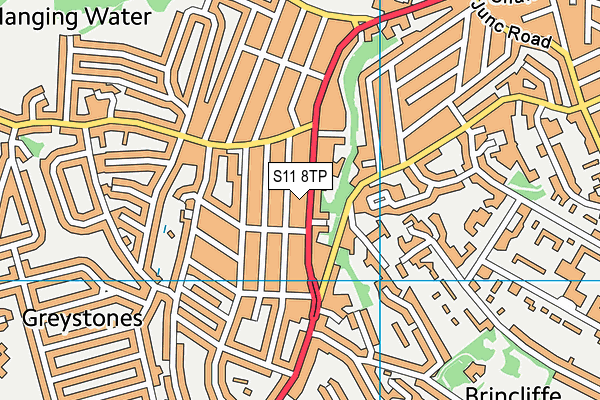 S11 8TP map - OS VectorMap District (Ordnance Survey)