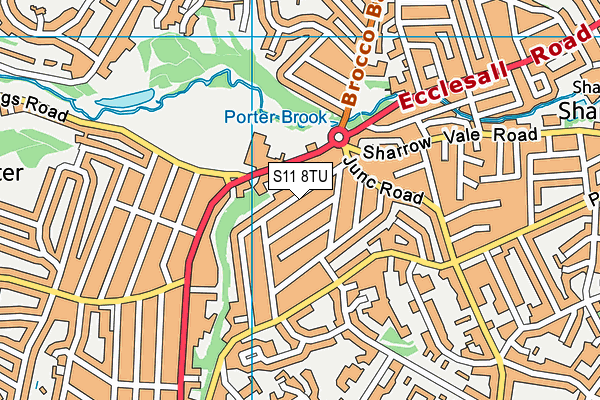 S11 8TU map - OS VectorMap District (Ordnance Survey)