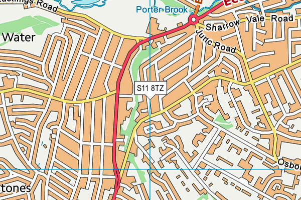 S11 8TZ map - OS VectorMap District (Ordnance Survey)